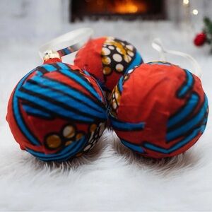 Handmade Kente Fabric Ornaments, African Ornaments, African Decor, Afrocentric